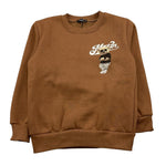 BRAND NAME felpa chiusa girocollo tinta unita Marrone per Bambino BN220S MARRONE BRAND NAME 