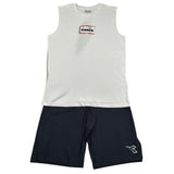 Diadora Completo 2 Pezzi Canotta-Bermuda per Bambino 102181712 BIANCO/BLU DIADORA 