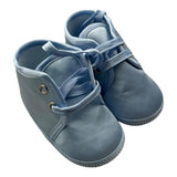 Damper Dan Baby Shoes Solid Color With Laces Blue