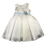 Bella Brilli Solid Color Ceremony Dress With White Tulle Armhole For Girls