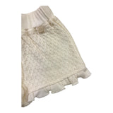 Bamboom+Babies Solid Color Knitted Shorts with Elastic Waist White for Baby Girls