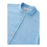 Woolrich Camicia Tinta Unita con Collo Coreano per Bambino SI0065 AZZURRO WOOLRICH 