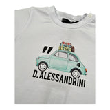 Daniele Alessandrini T-Shirt Girocollo Tinta Unita con Stampa per Neonato 1296M00237X BIANCO DANIELE ALESSANDRINI 