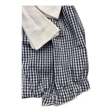 La Stupenderia Checkered Pattern Culotte With Blue Bow For Newborn