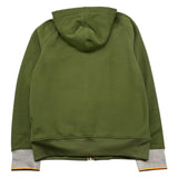 K-WAY felpa con zip e cappuccio tinta unita Verde per Bambino K2131QW VERDE K-WAY 
