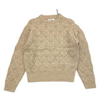 SAINT BARTH maglia tinta unita girocollo traforata Sabbia per Bambina LOUI0006 SABBIA SAINT BARTH 