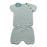 Juliana Completo 2 Pezzi T-Shirt Maglia-Culotte per Neonato 25071 VERDE ACQUA JULIANA 