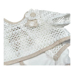 Lalalu' Set Abito-Coprispalle Bicolore per Neonata VTL0011P BIANCO/BEIGE LALALU' 
