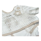 Lalalu' Set Abito-Coprispalle Bicolore per Neonata VTL0011P BIANCO/BEIGE LALALU' 
