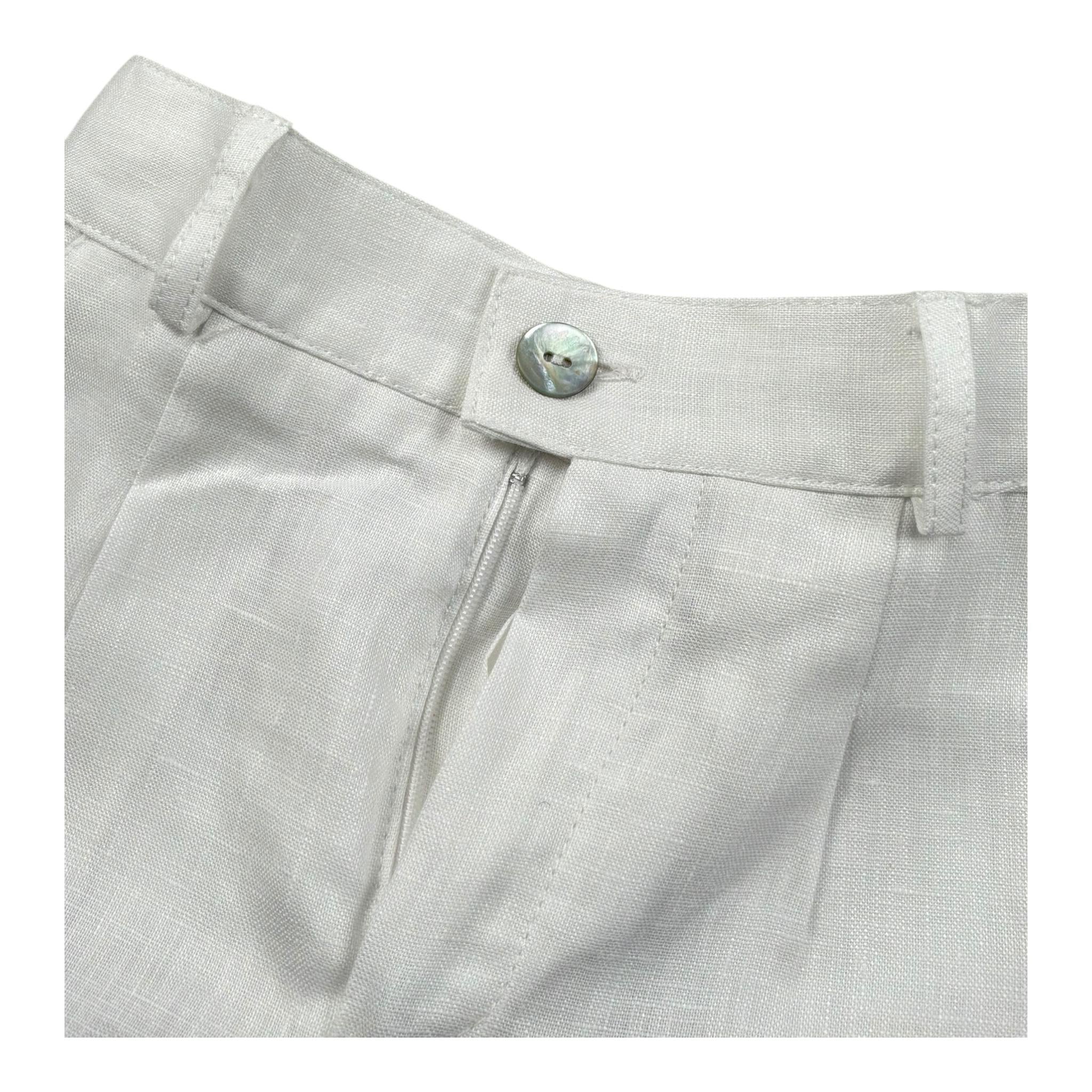 Paio Crippa Bermuda Tinta Unita con Girovita Regolabile per Neonato BOSSON BIANCO PAIO CRIPPA 