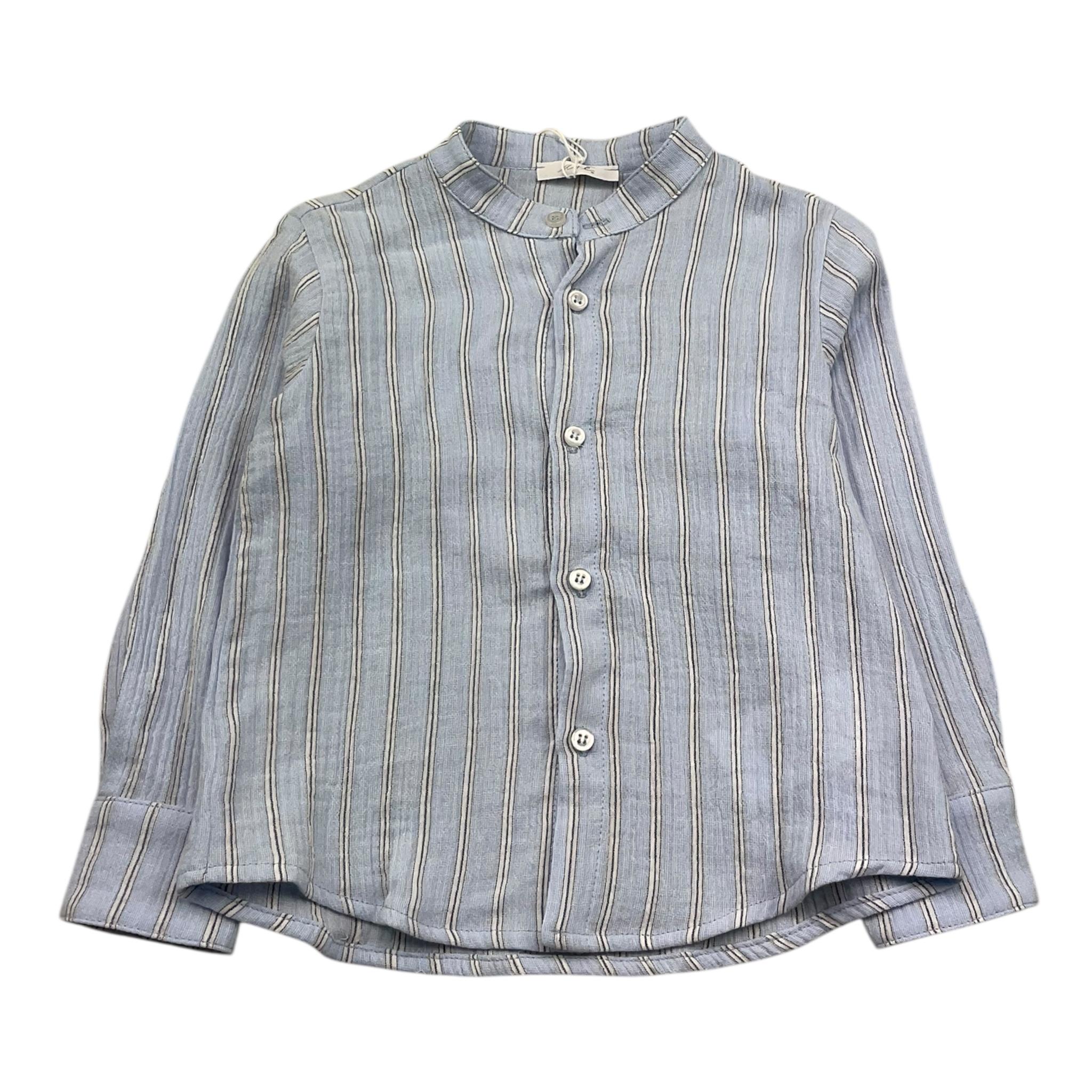 M+E' Camicia Manica Lunga Tinta Unita per Bambino UEM0580J AZZURRO M+E' 