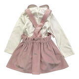 NINNAOH completo 2pz bicolore salopette-body Bianco/rosa per Neonata I2351 BIANCO/ROSA NINNAOH 