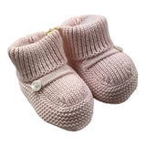 Little Bear Two-Tone Pink Baby Booties