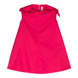 The Owl Solid Color Fuchsia Sleeveless Dress For Baby Girl