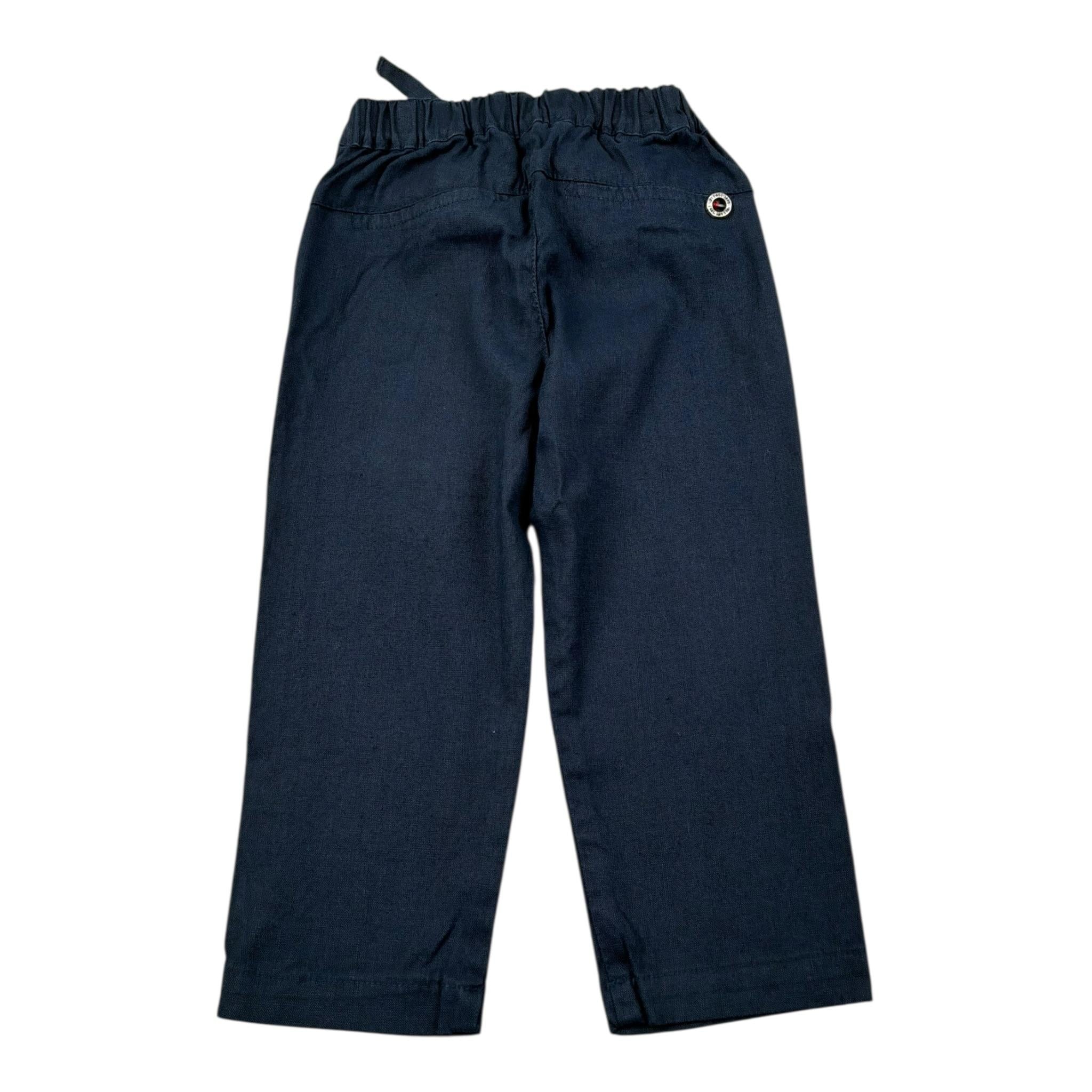 Please Pantalone Tinta Unita con Elastico In Vita per Bambino PE54300B73 BLU PLEASE 
