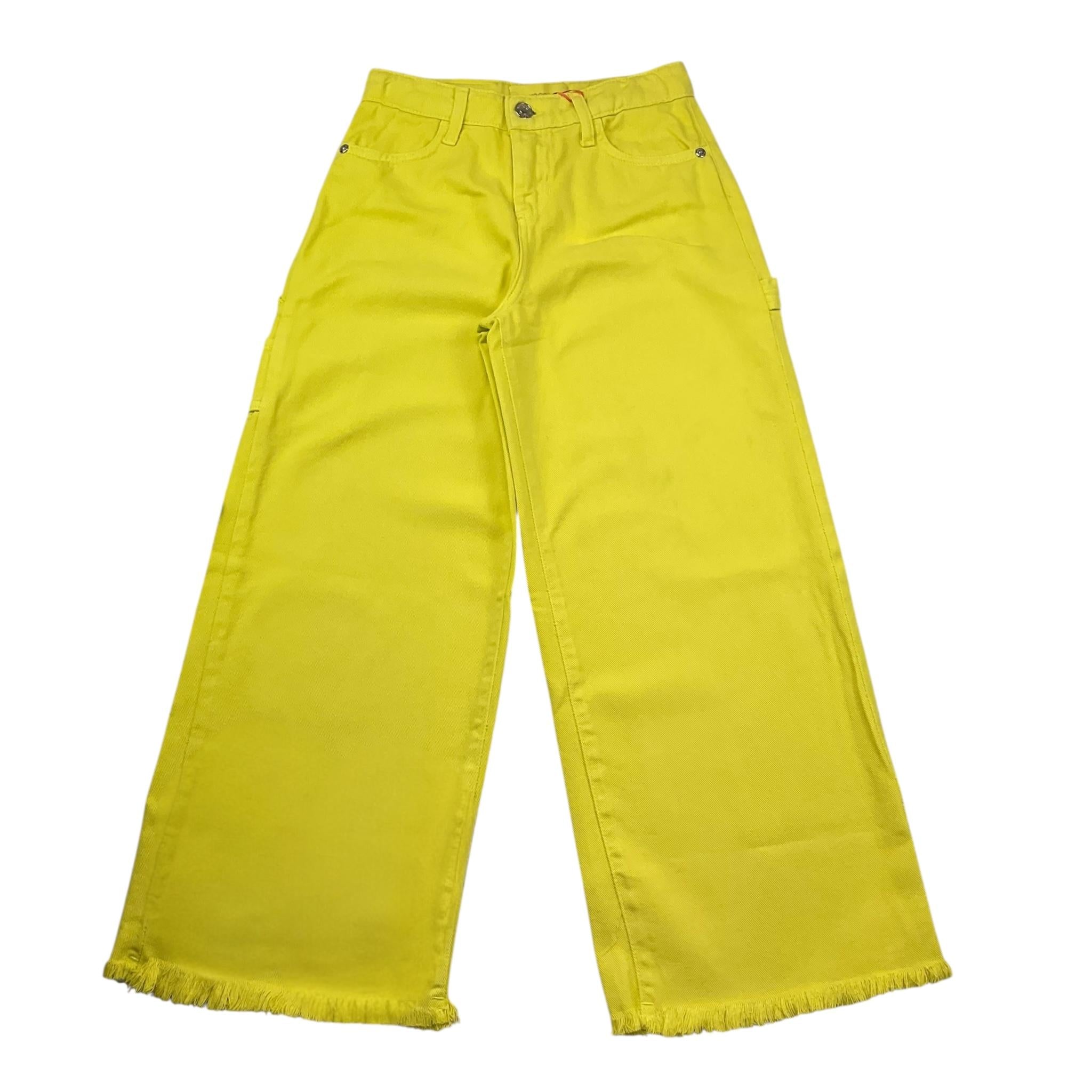 Kocca Pantalone Tinta Unita Modello Palazzo per Bambina AUNN GIALLO Kocca 