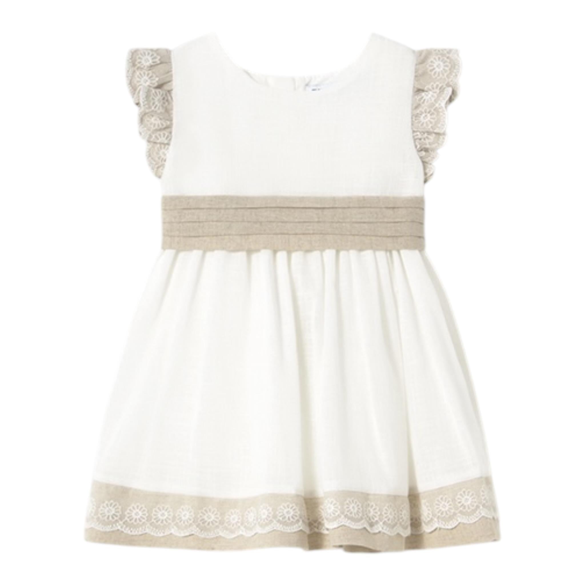 Mayoral Abito Tinta Unita con Stampa per Neonata 1908 BIANCO MAYORAL 