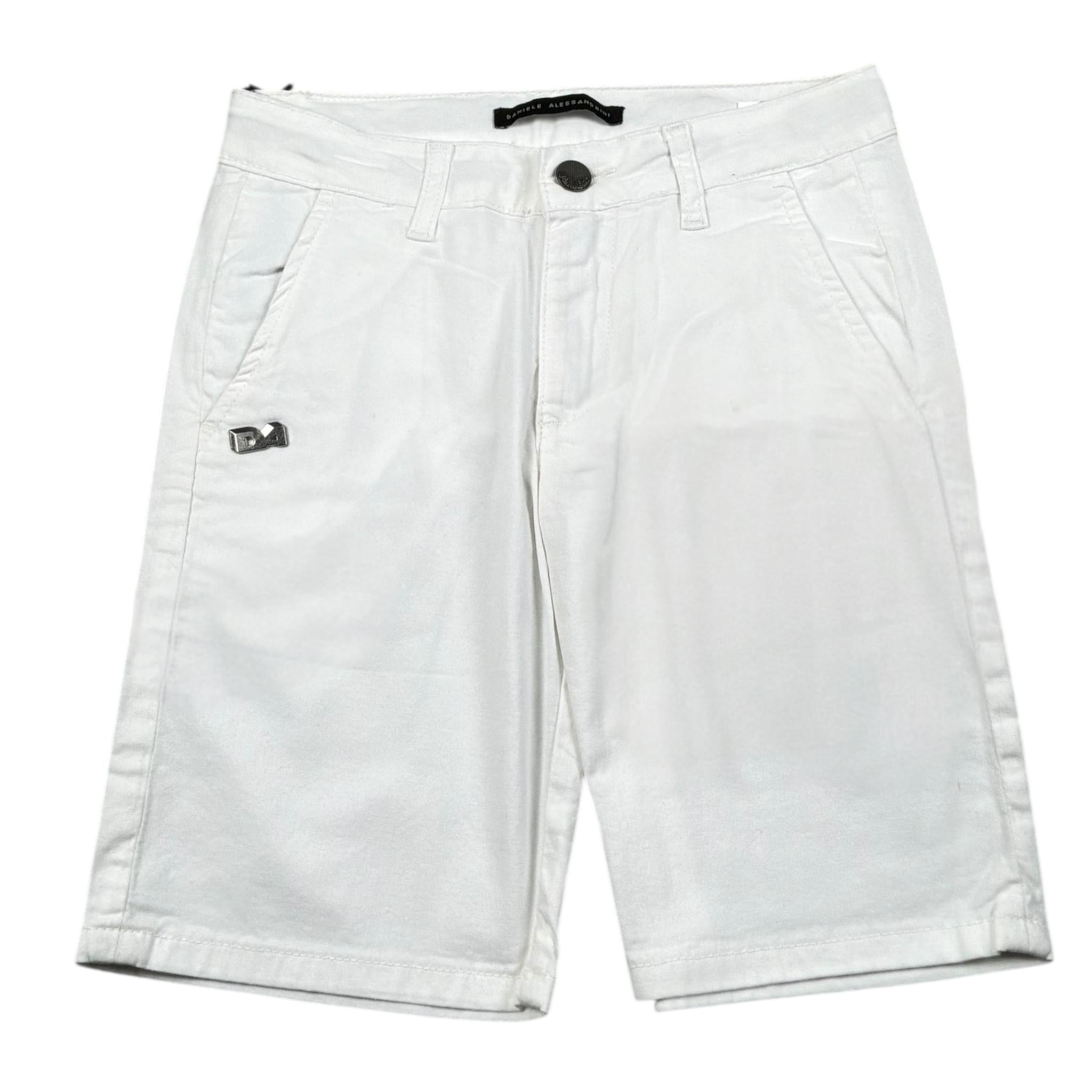 Daniele Alessandrini Bermuda Tinta Unita con Tasche Americane per Bambino 1236S00013 BIANCO DANIELE ALESSANDRINI 
