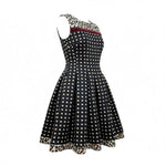 Monnalisa Abito Cerimonia Giromanica con Fantasia per Bambina 418906 NERO MONNALISA 
