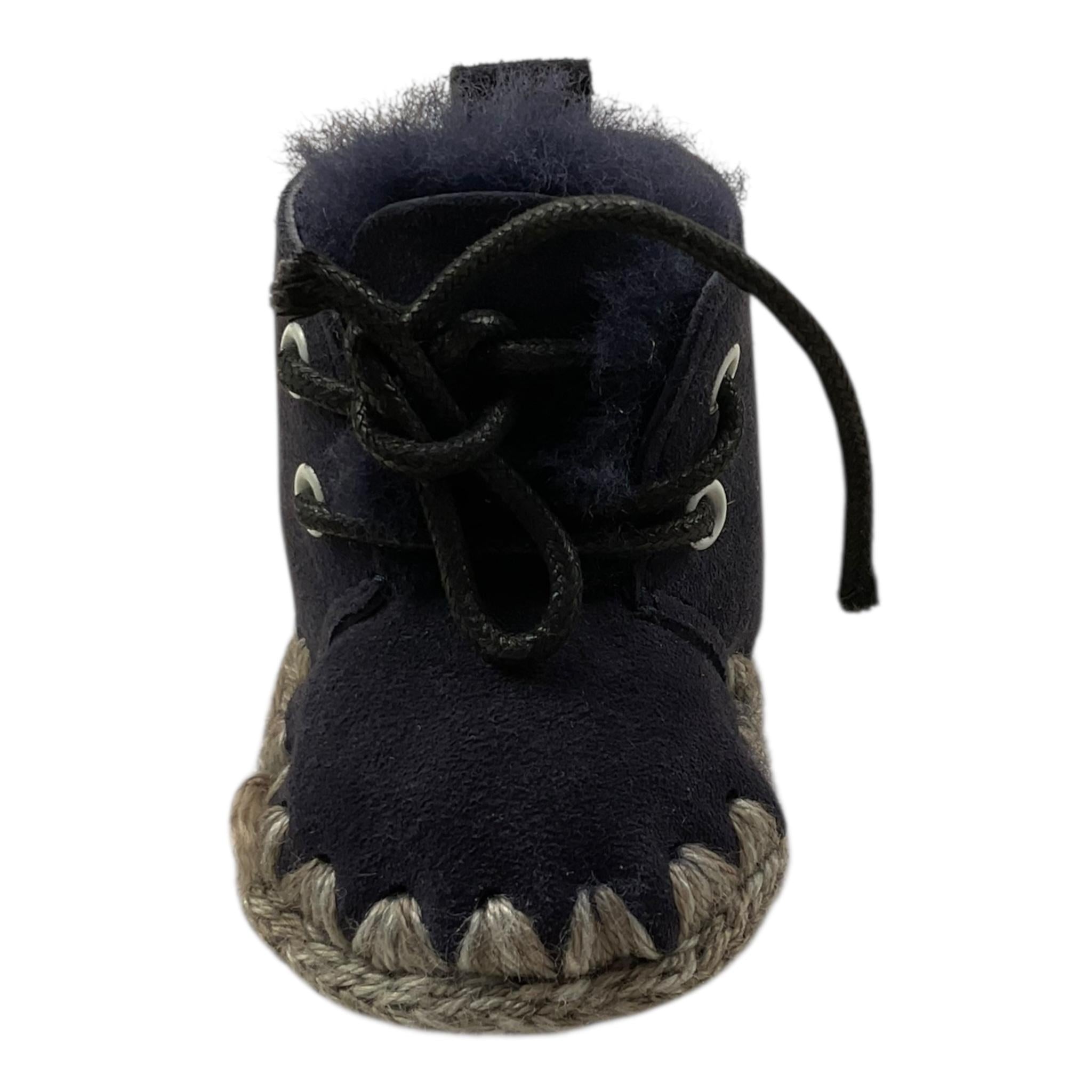 MOU stivali tinta unita con pelliccia Blu per Neonata FI101000 BLU MOU 