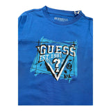 GUESS shirt girocollo tinta unita con stampa Cobalto per Neonato N4YI01K8HM4XXXXX COBALTO GUESS 