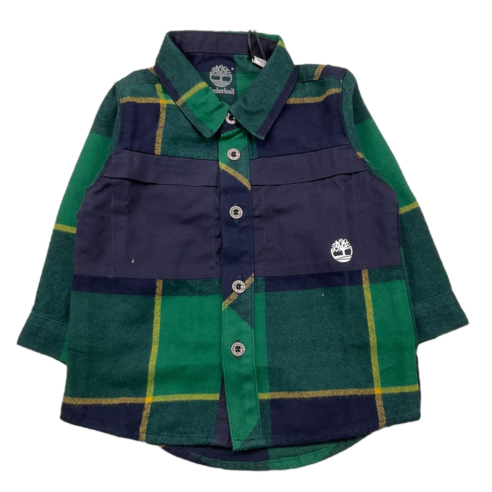 TIMBERLAND camicia manica lunga fantasia quadri Blu/verde per Neonato T05K75 BLU/VERDE TIMBERLAND 