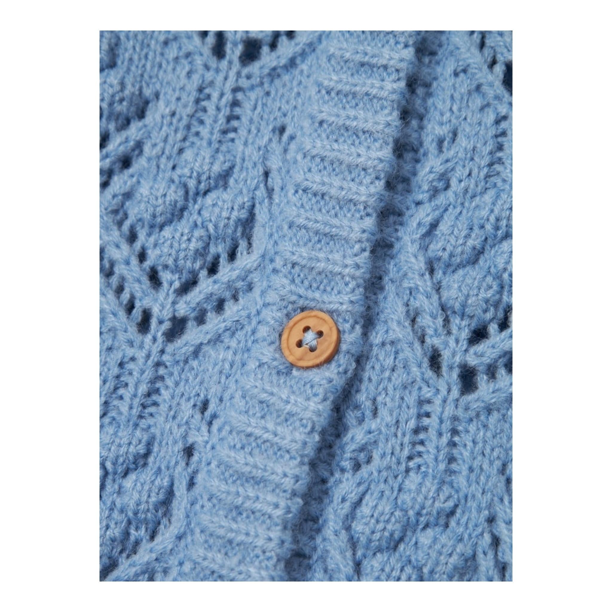 NAME IT cardigan tinta unita traforato Azzurro per Bambina 13231277 AZZURRO NAME IT 