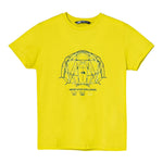 The North Face T-Shirt Girocollo tinta unita con Stampa Giallo per Bambino NF0A8AXGJ GIALLO THE NORTH FACE 