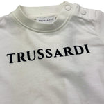 TRUSSARDI t-shirt girocollo tinta unita con stampa Bianco per Neonato TIA25014TS BIANCO TRUSSARDI 