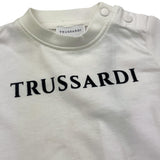 TRUSSARDI t-shirt girocollo tinta unita con stampa Bianco per Neonato TIA25014TS BIANCO TRUSSARDI 