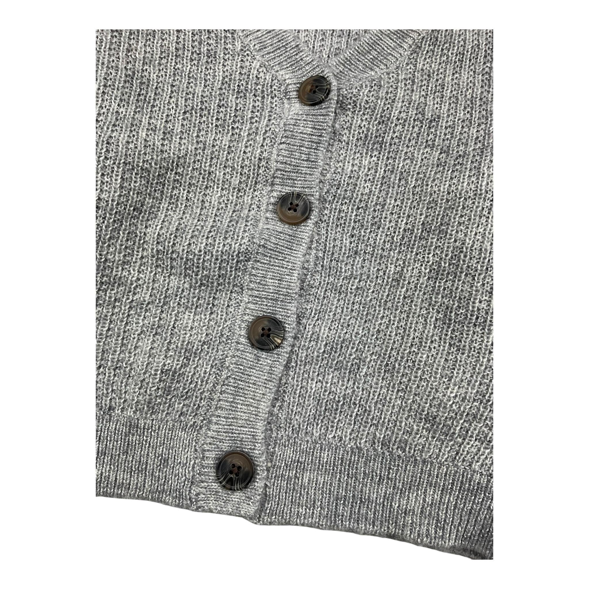 NAME.IT cardigan tinta unita scollo a v Grigio per Bambino 1319017 GRIGIO NAME.IT 