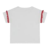 Guess T-Shirt Girocollo Tinta Unita con Stampa per Neonata K5RI12K6YW4N BIANCO GUESS 