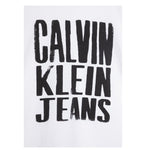 Calvin Klein T-Shirt Girocollo Tinta Unita con Stampa per Bambino IG0IG02858 BIANCO CALVIN KLEIN 