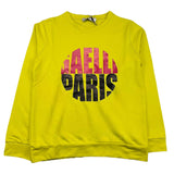 Gaelle Sweatshirt Crewneck Solid Color with Contrast Print Yellow for Girls