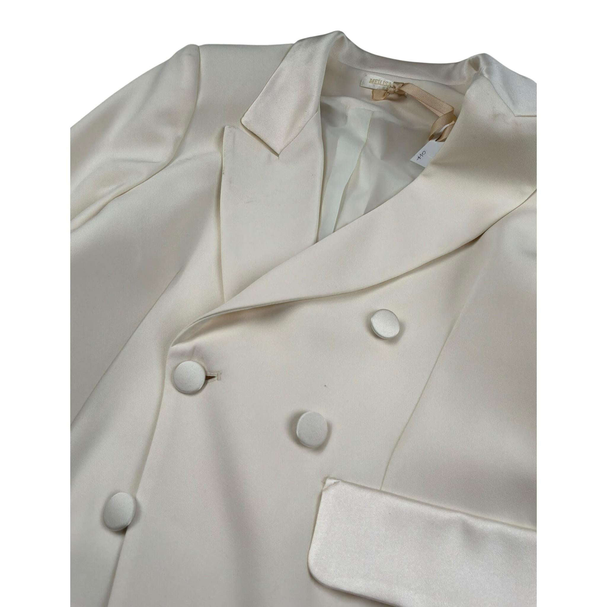 Meilisa Bai Giacca Tinta Unita con Bottoni per Bambina FL6162 PANNA MEILISA BAI 