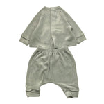 TEDDY E MINOU completo 2pz maglia-pantalone tinta unita in velluto Verde per Neonato I24CP054M0137 VERDE TEDDY E MINOU 
