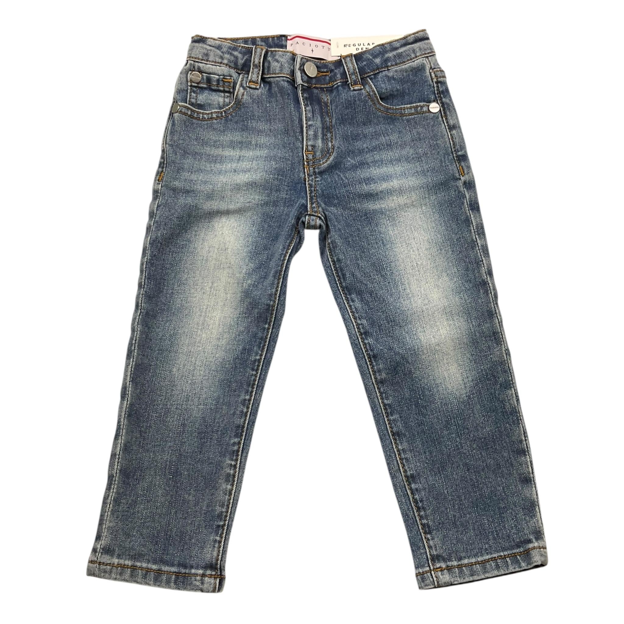CESARE PACIOTTI jeans tinta unita con girovita regolabile Azzurro per Bambino PTP5366B AZZURRO CESARE PACIOTTI 