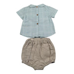 Valentina Bebes Completo 2 Pezzi Camicia-Coulotte Azzurro per Neonato KTM47 AZZURRO VALENTINA BEBES 