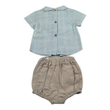 Valentina Bebes Completo 2 Pezzi Camicia-Coulotte Azzurro per Neonato KTM47 AZZURRO VALENTINA BEBES 