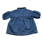 MOSCHINO abito in denim mezza manica tinta unita Blu per Neonata MDV0CO BLU MOSCHINO 