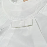 Elisabetta Franchi Abito Tinta Unita con Rouches per Neonata EGAB198X BIANCO ELISABETTA FRANCHI 