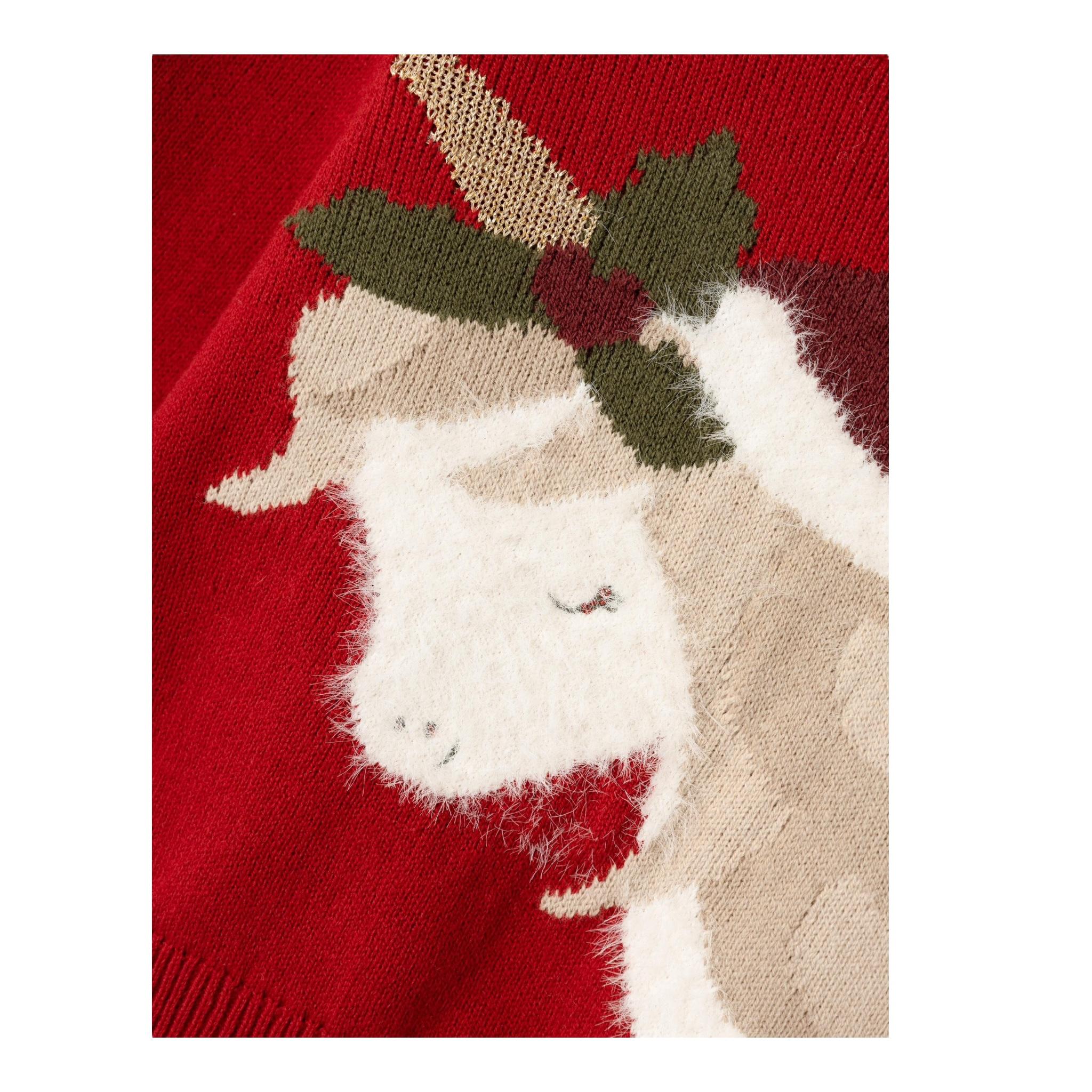 NAME IT maglia girocollo tinta unita con ricami Rosso per Bambina 13222180J ROSSO NAME IT 