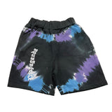 Propaganda Bermuda In Solid Color Tracksuit With Pattern And Elastic Waist Black For Boys