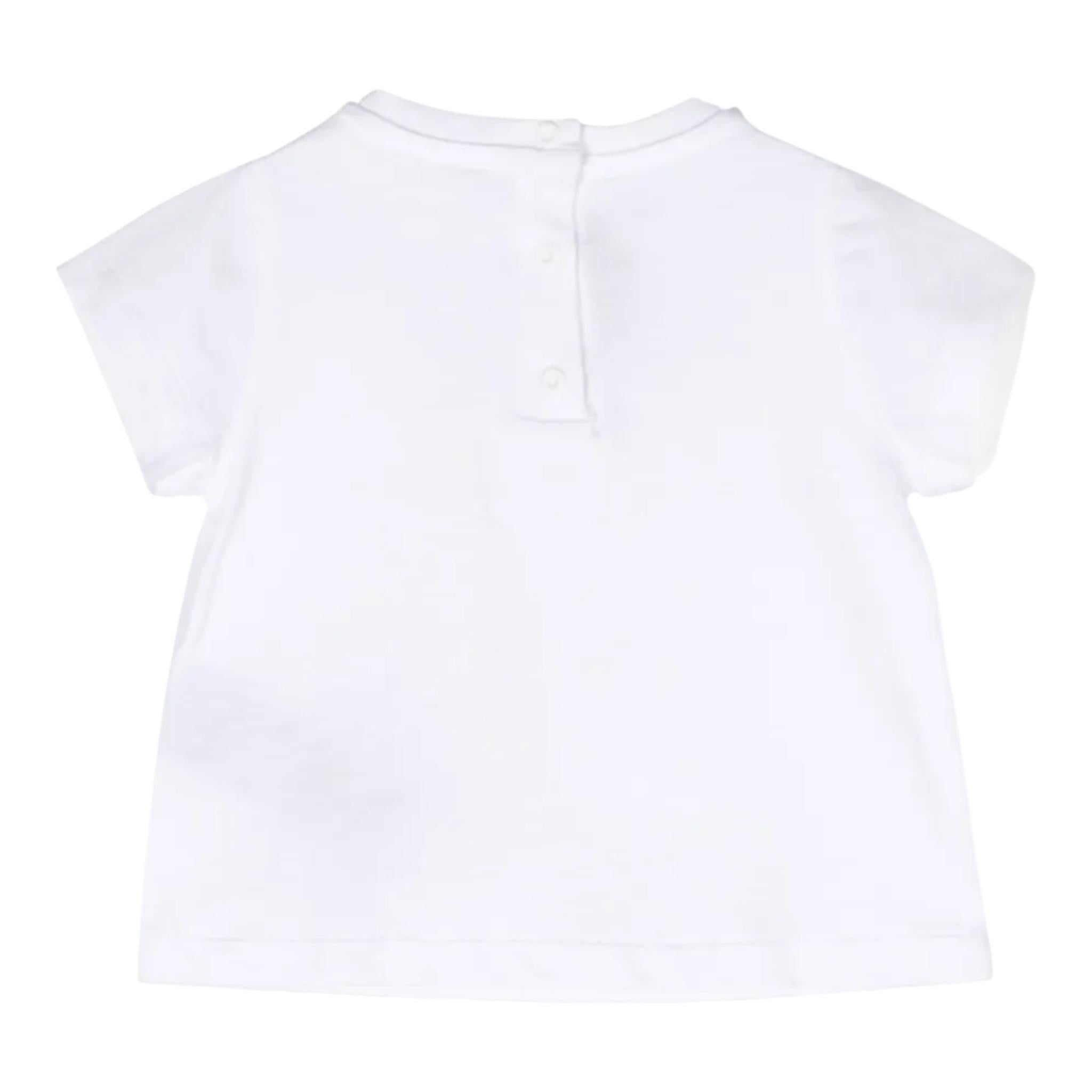 BALMAIN t-shirt girocollo tinta unita con stampa Bianco per Neonato BT8561 BIANCO BALMAIN 