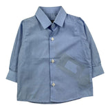 Never Too Long Sleeve Shirt Solid Color Blue For Boys