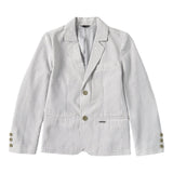 Guess Plain Jacket With Buttons And Striped Pattern White For Boys
