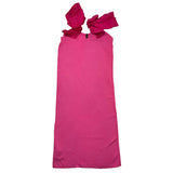 Manila Grace Solid Color Fuchsia Sleeveless Dress For Girls