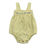 Babidu Pagliaccetto Tinta Unita con Ricami per Neonata 31403 GIALLO BABIDU 