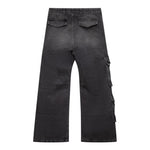 DIESEL jeans tinta unita modello palazzo/cargo Nero per Bambina J01725 NERO DIESEL 