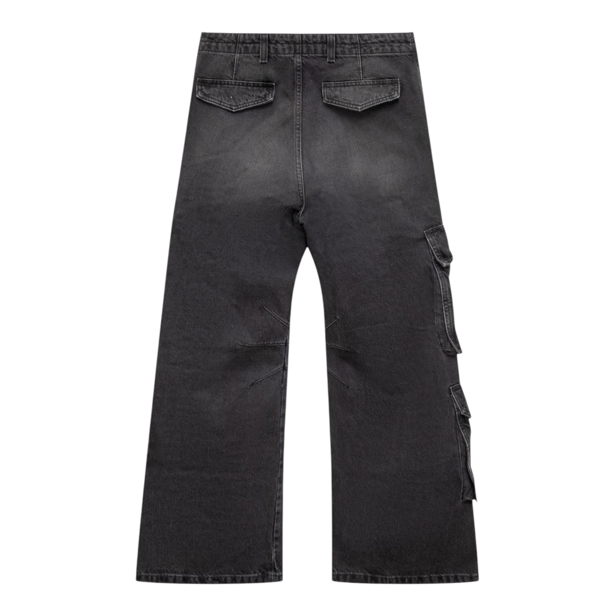DIESEL jeans tinta unita modello palazzo/cargo Nero per Bambina J01725 NERO DIESEL 
